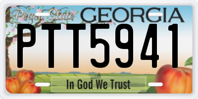 GA license plate PTT5941