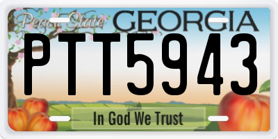 GA license plate PTT5943