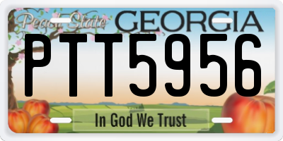 GA license plate PTT5956