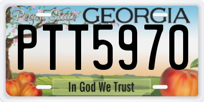 GA license plate PTT5970
