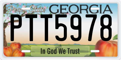 GA license plate PTT5978