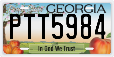 GA license plate PTT5984