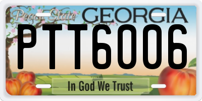 GA license plate PTT6006