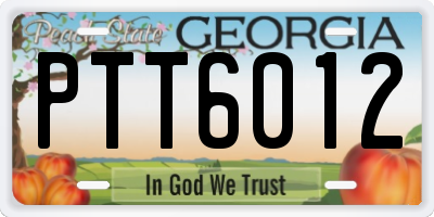 GA license plate PTT6012