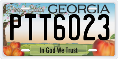 GA license plate PTT6023
