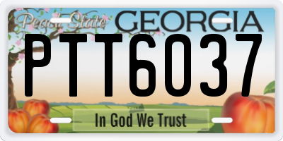 GA license plate PTT6037