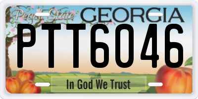 GA license plate PTT6046