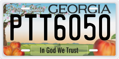 GA license plate PTT6050