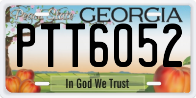 GA license plate PTT6052