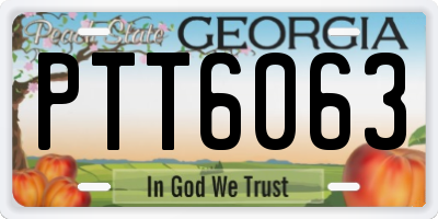 GA license plate PTT6063