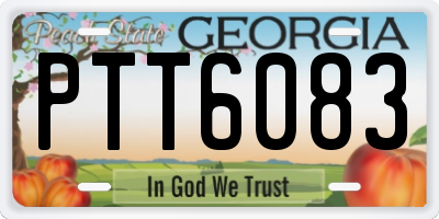 GA license plate PTT6083