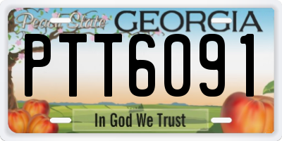 GA license plate PTT6091