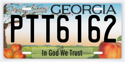 GA license plate PTT6162