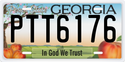 GA license plate PTT6176