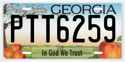 GA license plate PTT6259