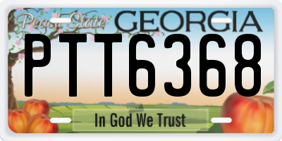 GA license plate PTT6368