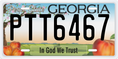 GA license plate PTT6467