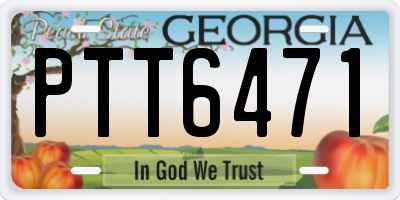 GA license plate PTT6471