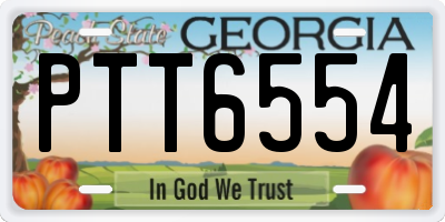GA license plate PTT6554