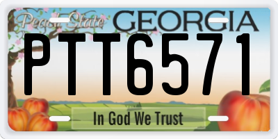 GA license plate PTT6571