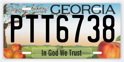 GA license plate PTT6738