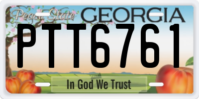 GA license plate PTT6761