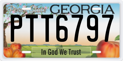GA license plate PTT6797