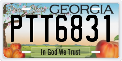 GA license plate PTT6831