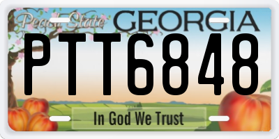 GA license plate PTT6848