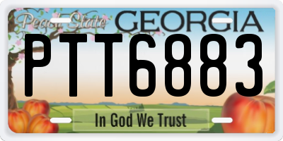 GA license plate PTT6883