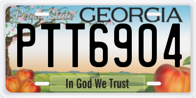 GA license plate PTT6904