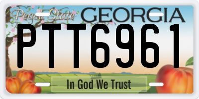 GA license plate PTT6961