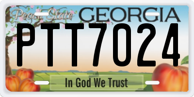 GA license plate PTT7024