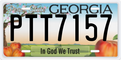 GA license plate PTT7157