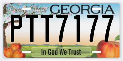 GA license plate PTT7177