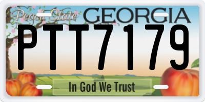 GA license plate PTT7179