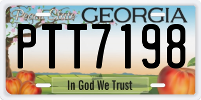 GA license plate PTT7198