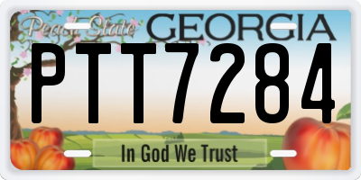 GA license plate PTT7284