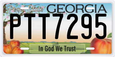 GA license plate PTT7295
