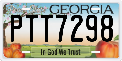 GA license plate PTT7298