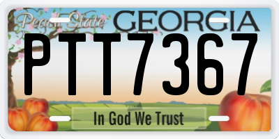 GA license plate PTT7367