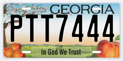 GA license plate PTT7444