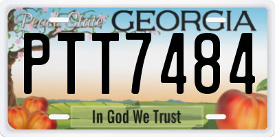 GA license plate PTT7484