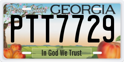 GA license plate PTT7729