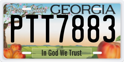 GA license plate PTT7883