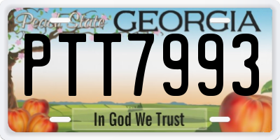 GA license plate PTT7993