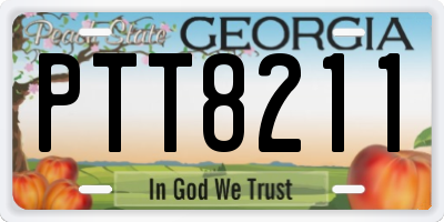 GA license plate PTT8211