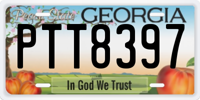 GA license plate PTT8397