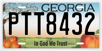 GA license plate PTT8432