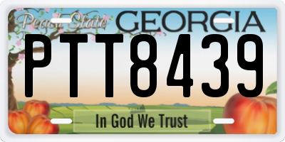 GA license plate PTT8439